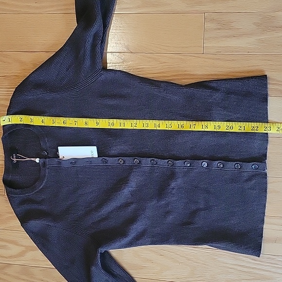 Quince Cotton Cashmere Fitted Ribbed Cardigan In Mocha Heather - Picture 15 of 16